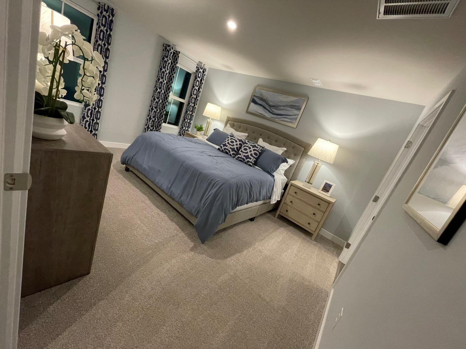 Master bedroom freshly cleaned